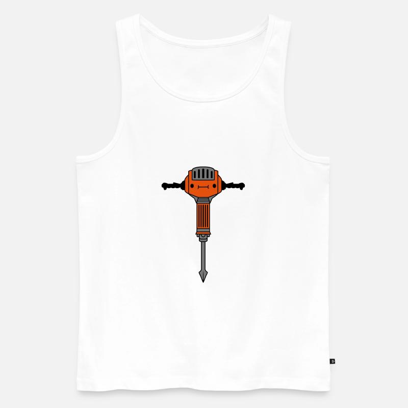 Süßes Gesicht Presslufthammer - Männer Premium Bio Tank Top - Weiß