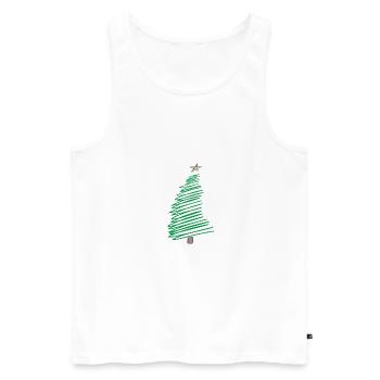 Weihnachtsbaum - Männer Premium Bio Tank Top - Weiß - Vorne - Michal (187cm)