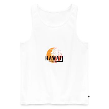 Artistique Molokai Hawaii Cool Palm Tree Vacances - Débardeur bio Premium Homme - blanc - Devant - Michal (187cm)