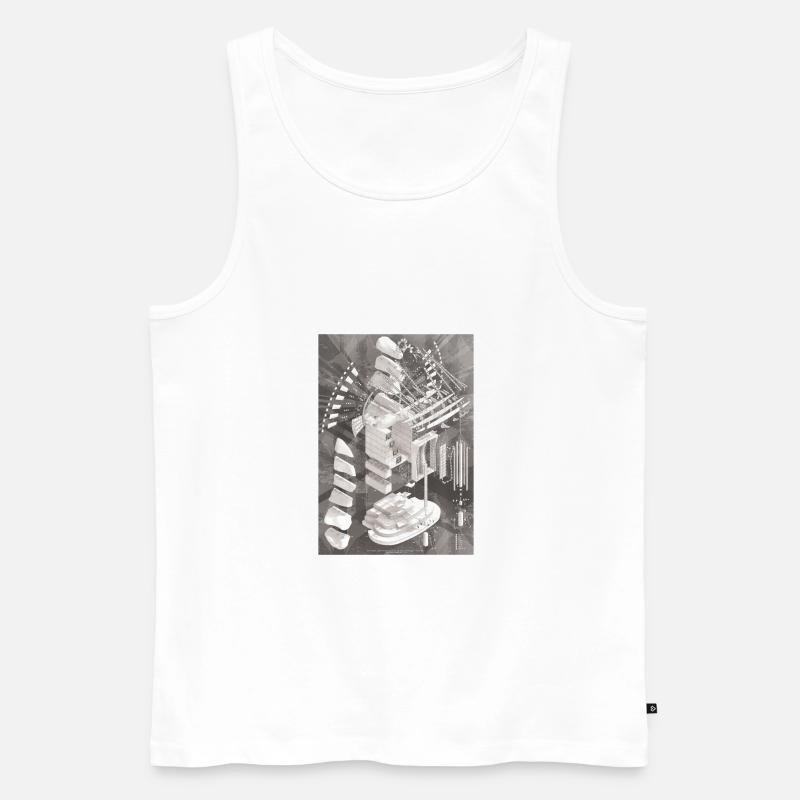 Basans Gateway - Männer Premium Bio Tank Top - Weiß
