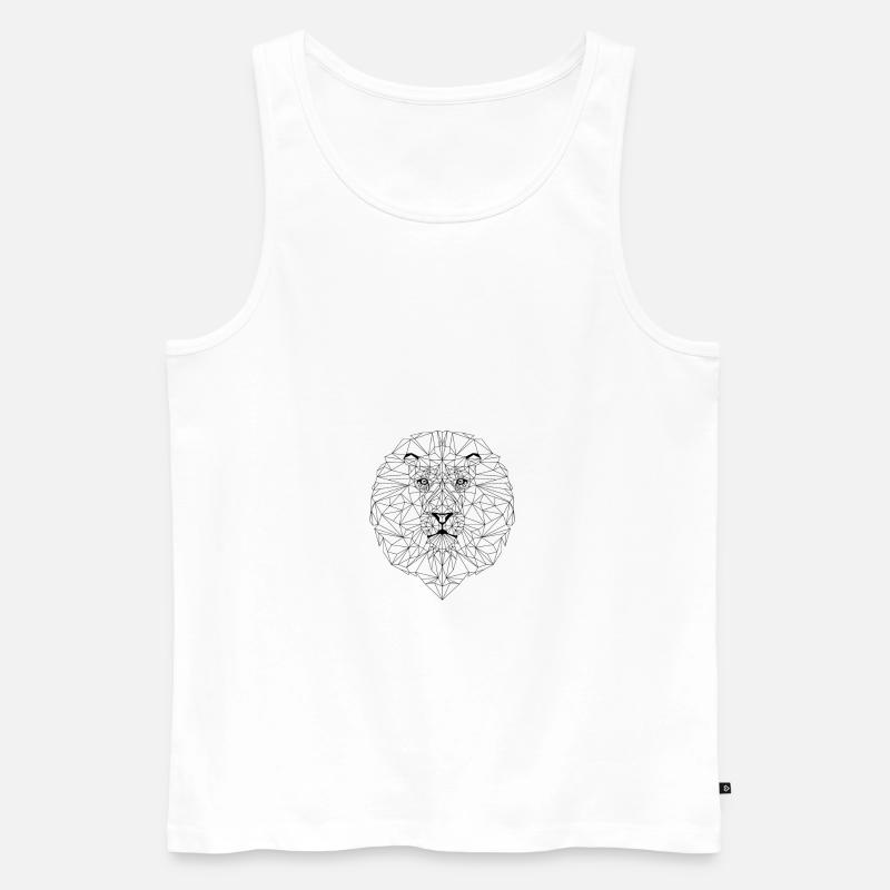 polygon line - Männer Premium Bio Tank Top - Weiß