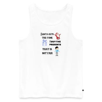 Santa gets the fame - Männer Premium Bio Tank Top - Weiß - Vorne - Michal (187cm)