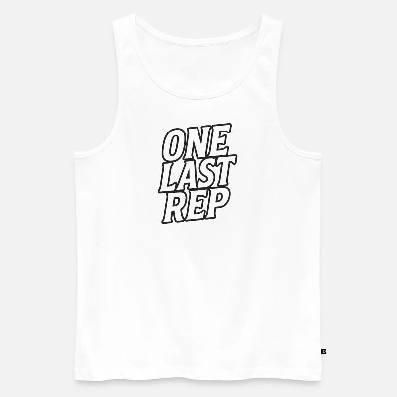 One last Rep - Männer Premium Bio Tank Top - Weiß