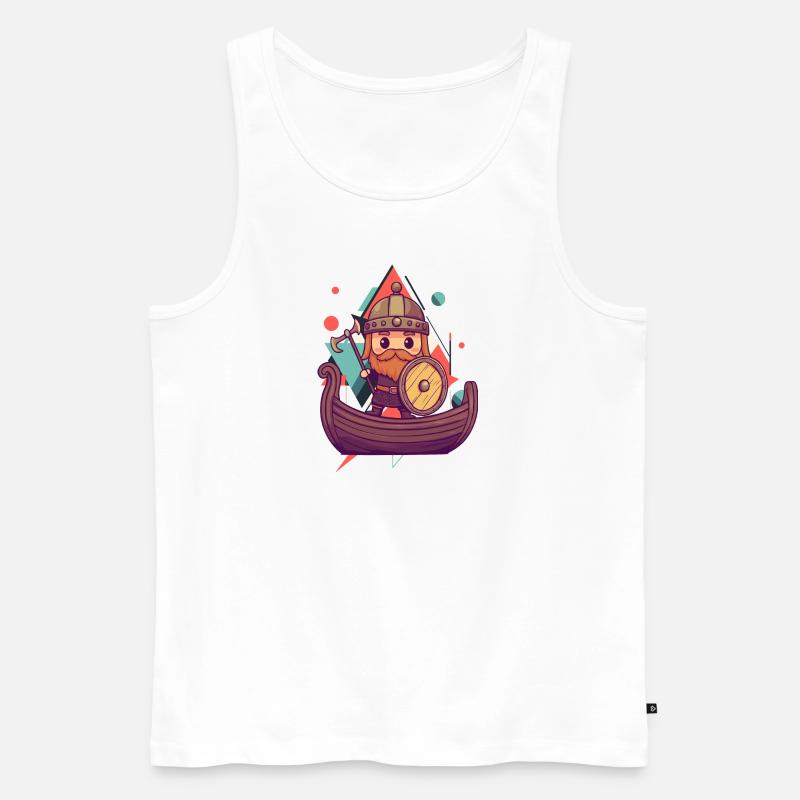 Wikinger Thor - Männer Premium Bio Tank Top - Weiß