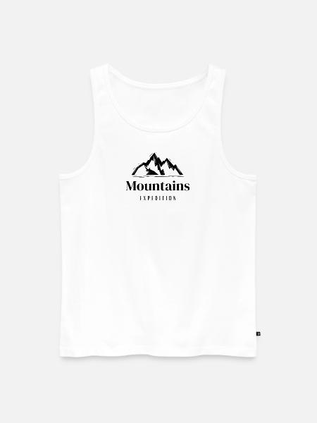 Mountains EXPEDITION - Männer Premium Bio Tank Top - Weiß
