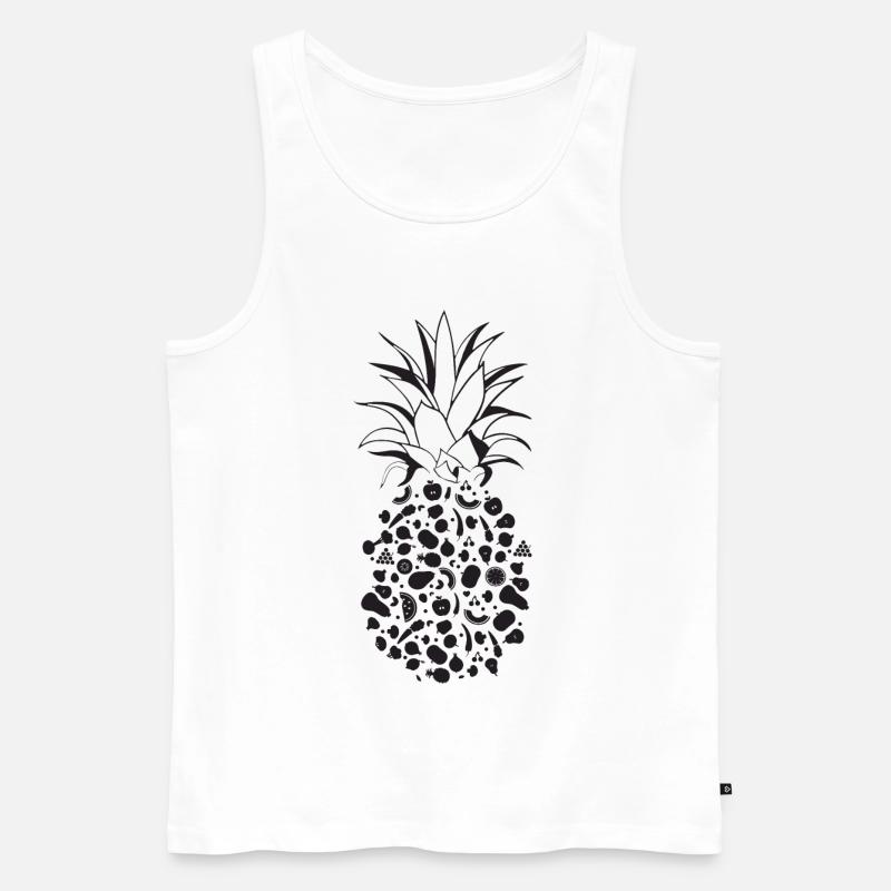 Früchte als Ananas - Männer Premium Bio Tank Top - Weiß