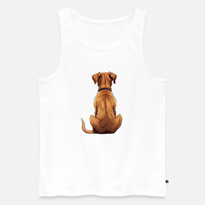Rhodesian Ridgeback - Men's Premium Organic Tank Top - white