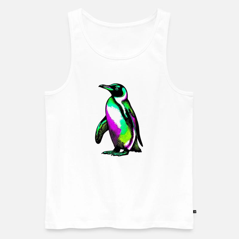 Pinguin - Männer Premium Bio Tank Top - Weiß