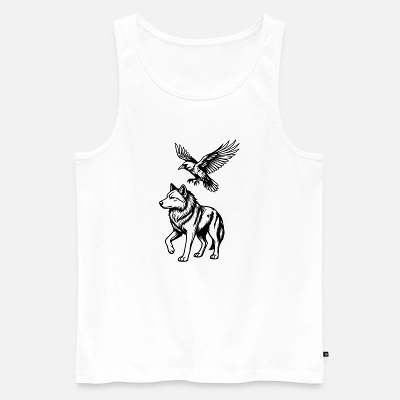 Wolf & Rabe - Männer Premium Bio Tank Top - Weiß