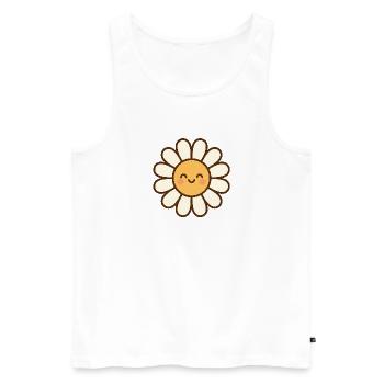 Daisy Radiant Smile - Men's Premium Organic Tank Top - white - Front - AI Model Male 178 light (178cm)