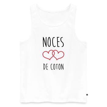 Baumwollhochzeit 1 Jahr Hochzeit - Männer Premium Bio Tank Top - Weiß - Vorne - AI Model Male 178 light (178cm)