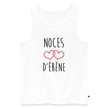 Ebony Wedding 78 Years of Marriage - Men's Premium Organic Tank Top - white - Front - AI Model Male 178 light (178cm)