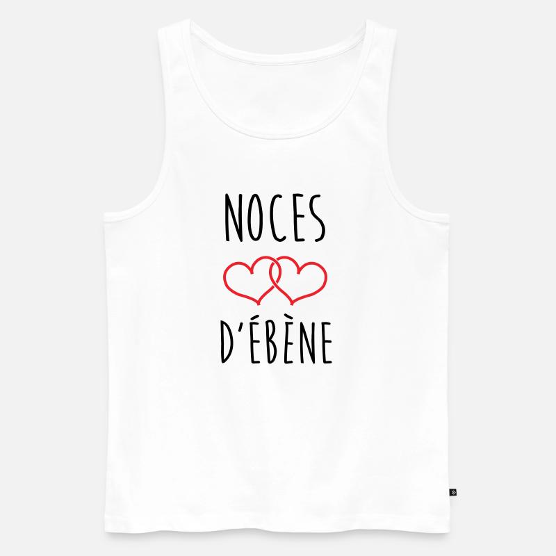 Ebony Wedding 78 Jahre Ehe - Männer Premium Bio Tank Top - Weiß