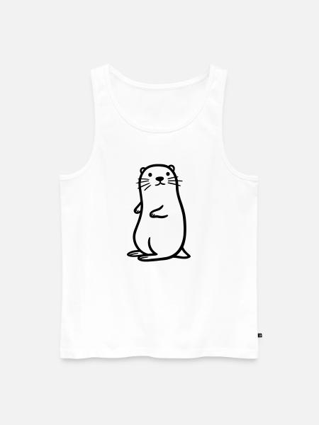 loutre - Débardeur bio Premium Homme - blanc