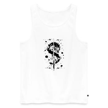 Fischen Farbe Graffiti - Männer Premium Bio Tank Top - Weiß - Vorne - Michal (187cm)