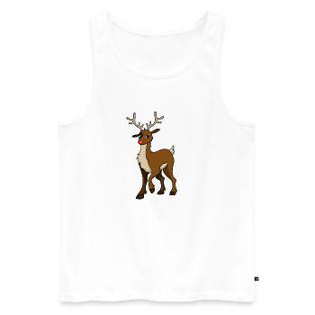 Rudolph - Männer Premium Bio Tank Top - Weiß - Vorne - Michal (187cm)
