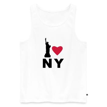 Ich liebe new york - Männer Premium Bio Tank Top - Weiß - Vorne - Michal (187cm)
