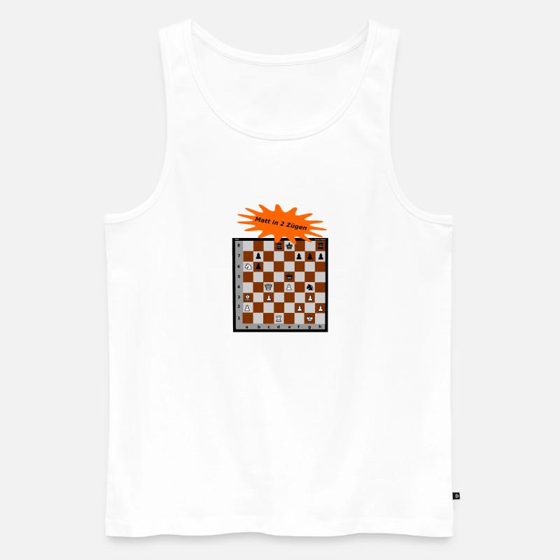 Schach M2 - Männer Premium Bio Tank Top - Weiß
