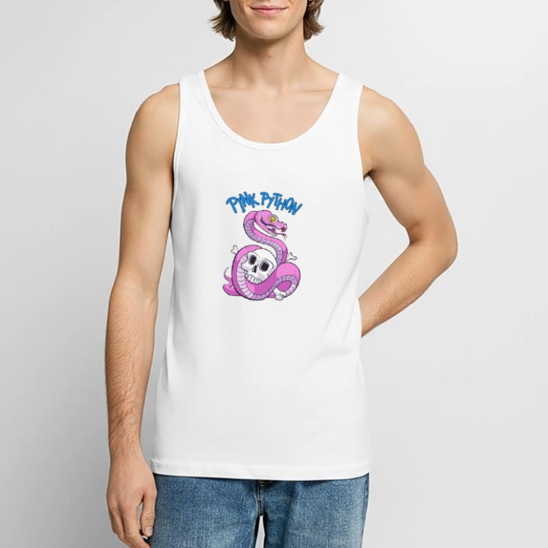 Pink Python (Blue) Débardeur bio Premium Homme