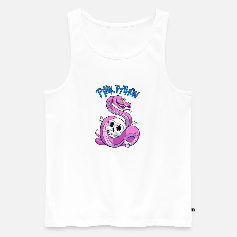 Pink Python (Blue) - Débardeur bio Premium Homme - blanc