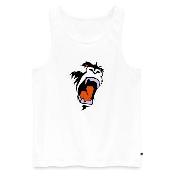 king_kong_face - Débardeur bio Premium Homme - blanc - Devant - Michal (187cm)
