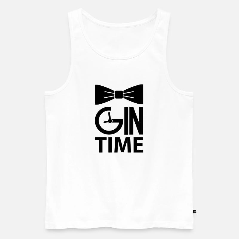 Gin Time - Männer Premium Bio Tank Top - Weiß