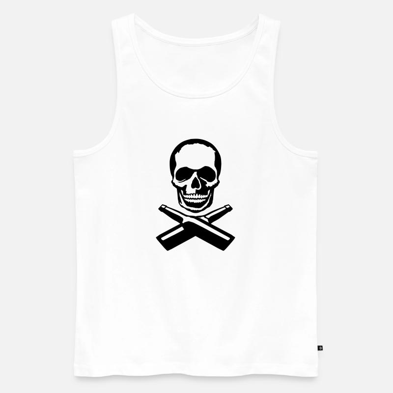 jolly drunker - Männer Premium Bio Tank Top - Weiß