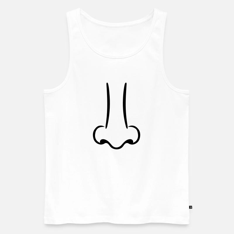 Nase - Männer Premium Bio Tank Top - Weiß