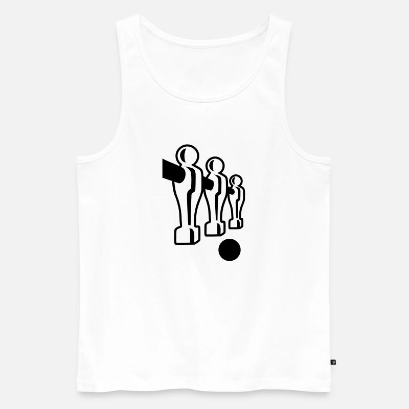 Tischkicker - Männer Premium Bio Tank Top - Weiß