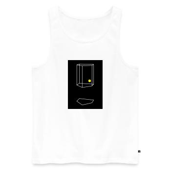 Shirt2019-Bauhaus - Männer Premium Bio Tank Top - Weiß - Vorne - Michal (187cm)
