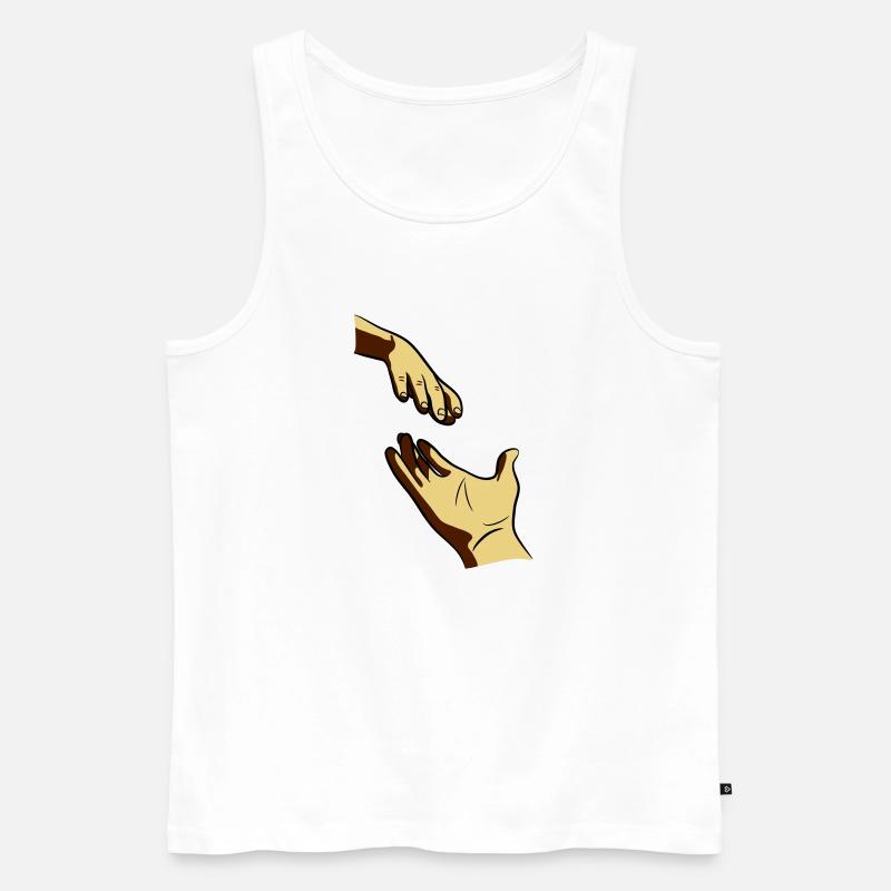 Hand reichen geben - Männer Premium Bio Tank Top - Weiß