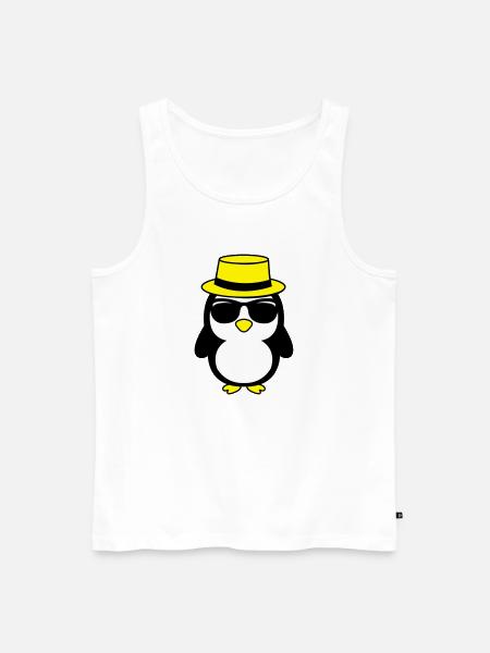 cool_pinguin_02 - Männer Premium Bio Tank Top - Weiß