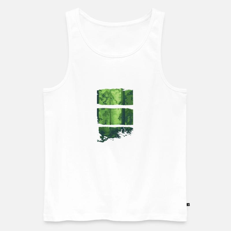 WALD - Männer Premium Bio Tank Top - Weiß