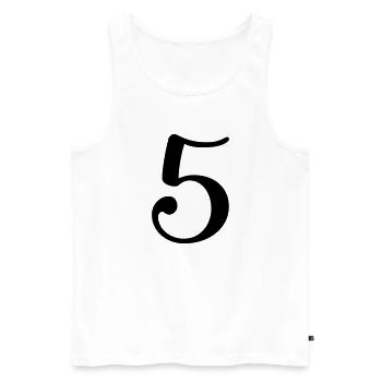 5 - Men's Premium Organic Tank Top - white - Front - AI Model Male 178 light (178cm)