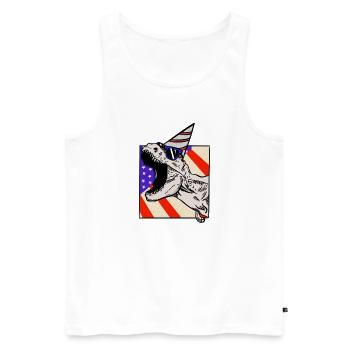 American Dinosaur - Men's Premium Organic Tank Top - white - Front - Michal (187cm)
