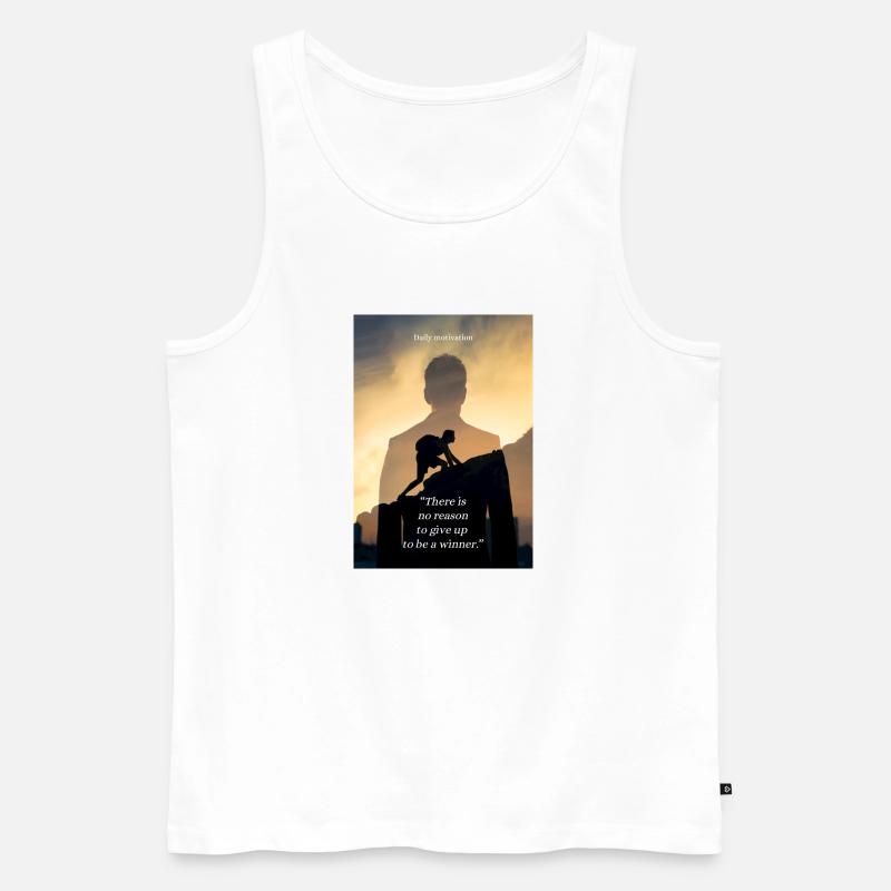 Motivation - Männer Premium Bio Tank Top - Weiß