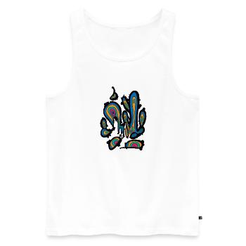 Regenbogen kunst - Männer Premium Bio Tank Top - Weiß - Vorne - Michal (187cm)