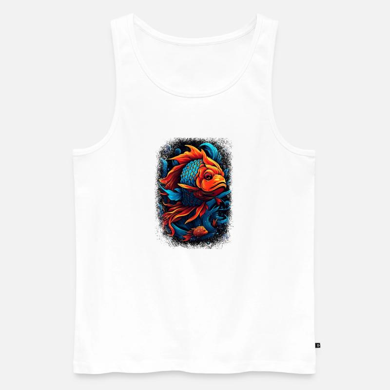 frequent readers comics statement animal - Männer Premium Bio Tank Top - Weiß