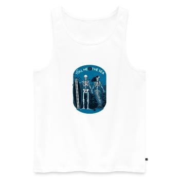 Wassersport - Männer Premium Bio Tank Top - Weiß - Vorne - Michal (187cm)