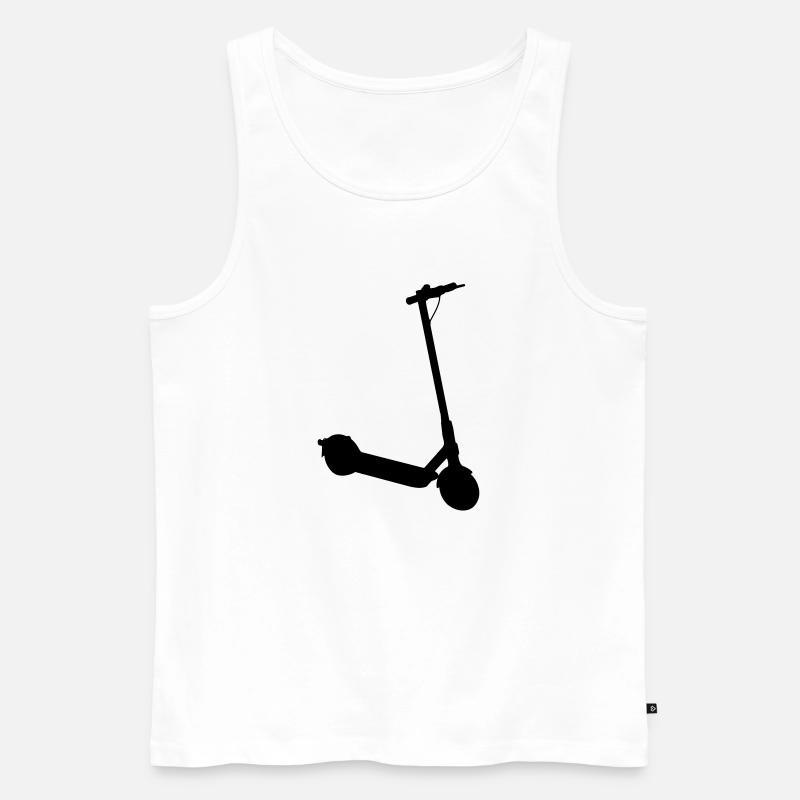 e scooter silhouette - Männer Premium Bio Tank Top - Weiß