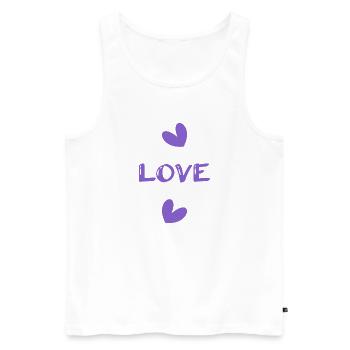 PAAR. ICH HABE GERADE GEHEIRATET. Junggesellinnenabschied. VALENTINSTAG. MARIES - Männer Premium Bio Tank Top - Weiß - Vorne - Michal (187cm)