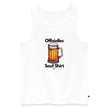 Malle Offizielles Saufshirt - Männer Premium Bio Tank Top - Weiß - Vorne - Michal (187cm)