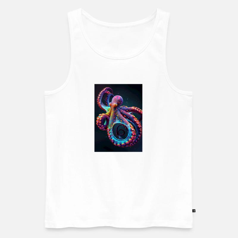 Oktopus - Männer Premium Bio Tank Top - Weiß