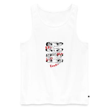 Anime - Männer Premium Bio Tank Top - Weiß - Vorne - Michal (187cm)