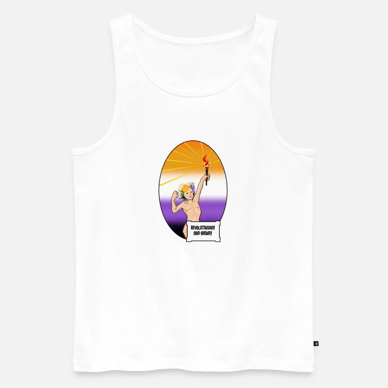 Non Binary Pride - Männer Premium Bio Tank Top - Weiß