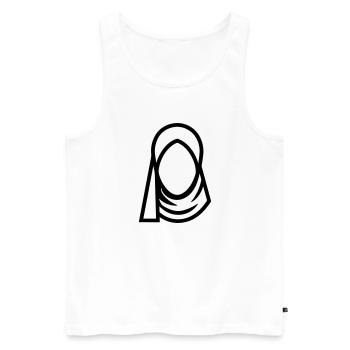 Hijab Kopftuch Muslimische Frau - Männer Premium Bio Tank Top - Weiß - Vorne - AI Model Male 178 light (178cm)