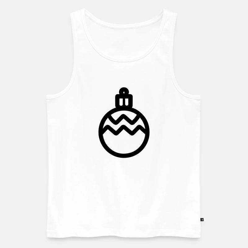 Weihnachtskugel - Männer Premium Bio Tank Top - Weiß