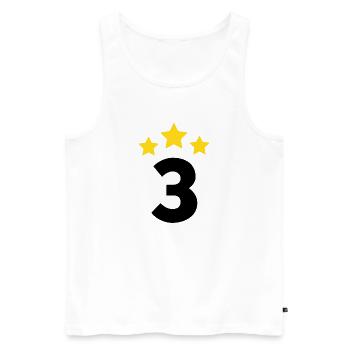 3 Year Star - 3rd Anniversary Gift - Men's Premium Organic Tank Top - white - Front - AI Model Male 178 light (178cm)
