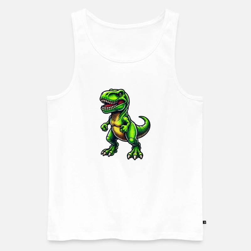 Dinosaurier T-Rex - Männer Premium Bio Tank Top - Weiß