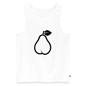 pear - Men's Premium Organic Tank Top - white - Front - AI Model Male 178 light (178cm)